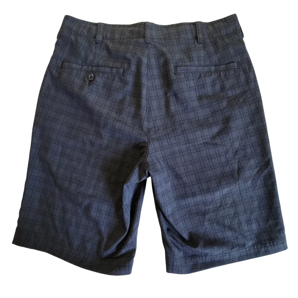 Ben Hogan Golf Shorts Mens 32 Gray Plaid Performance‎ Stretch Moisture Wicking